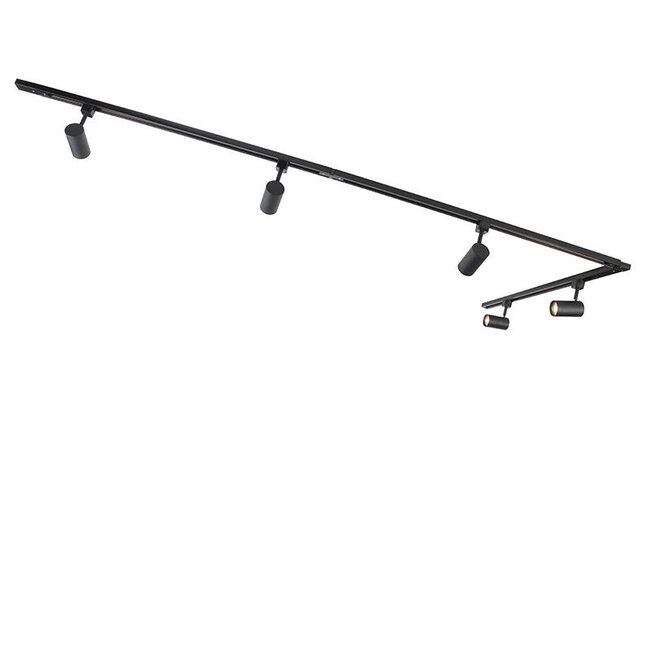 Rail system TANGI with 5 spots 1-phase black
