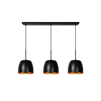 Lucide NOLAN - Hanging lamp - 3xE27 - Black - 30488/03/30