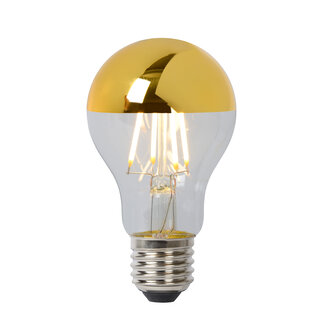 Lucide A60 MIRROR - Filament lamp - Ø 6 cm - LED Dim. - E27 - 1x5W 2700K - Gold - 49020/05/10