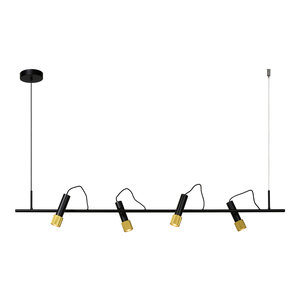 Lucide DUELE - Hanglamp - LED - 4x5,3W 3000K - Zwart - 20420/20/30