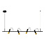 Lucide DUELE - Hanging lamp - LED - 4x5.3W 3000K - Black - 20420/20/30