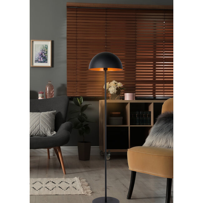 SIEMON - Floor lamp - Ø 35 cm - 1xE27 - Black - 45796/01/30