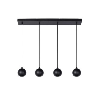 Lucide FAVORI - Hanging lamp - 4xGU10 - Black - 09434/04/30