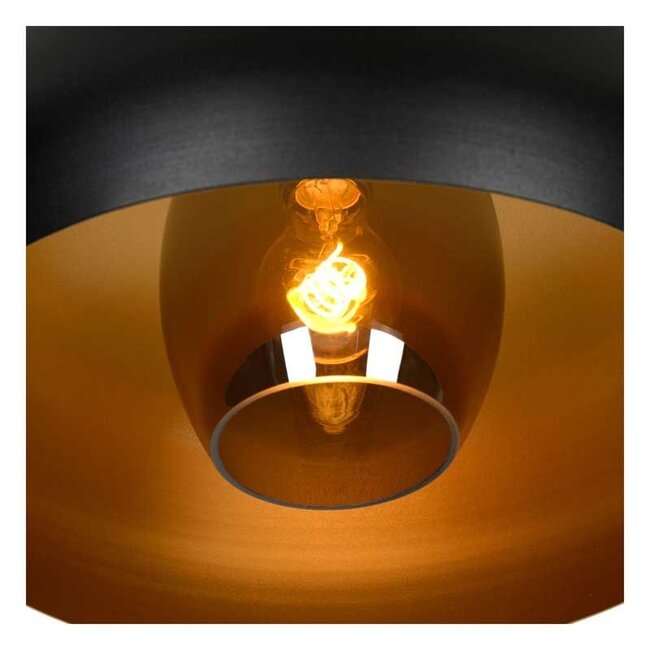 SHARAN - Ceiling light - Ø 38 cm - 1xE27 - Black - 30186/38/30