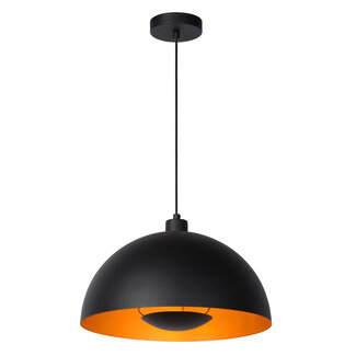 Lucide SIEMON - Hanging lamp - Ø 40 cm - 1xE27 - Black - 45496/01/30