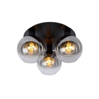 Lucide MARIUS - Ceiling light - 3xE27 - Black - 74114/03/30