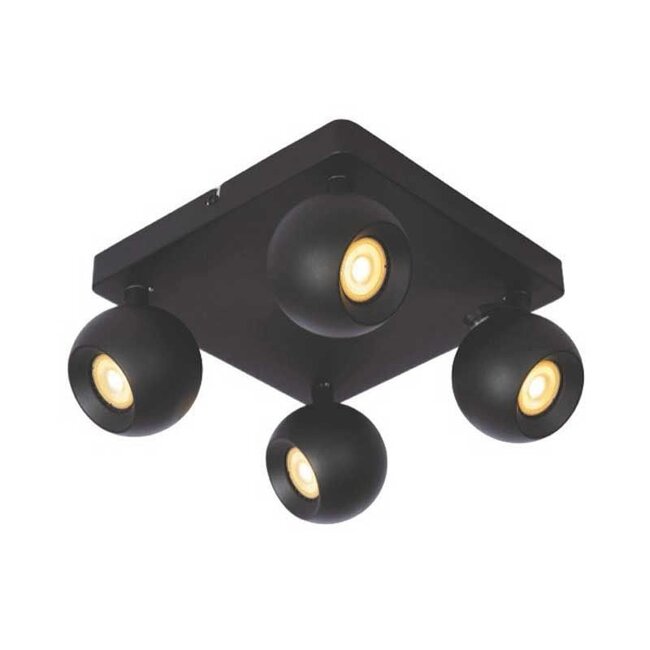 FAVORI - Ceiling spotlight - 4xGU10 - Black - 09932/04/30