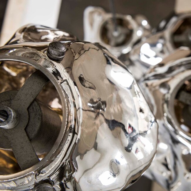 Pendant lamp Rock Chromed 4+3