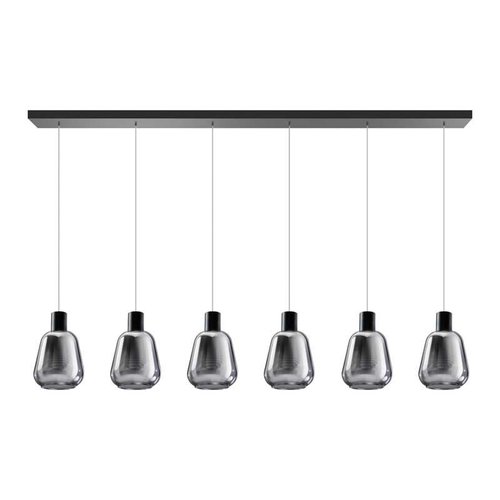 ETH Hanglamp GARY - 6 lichts - zwart - Fumé - 05-HL4527-30S ETH Hanglamp GARY - 6 lichts - zwart - Fumé - 05-HL4527-30S