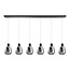 ETH Suspension GARY - 6 lumières - noir - Fumée - 05-HL4527-30S