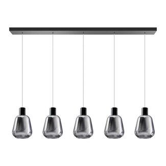 ETH Suspension GARY - 5 lumières - noir - Fumé - 05-HL4526-30S