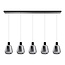 ETH Hanging lamp GARY - 5 lights - black - Fumé - 05-HL4526-30S