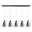 ETH Pendant lamp GARY - 5 lights - black - Smoke - 05-HL4526-30S