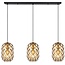 WOLFRAM - Hanging lamp - 3xE27 - Matt Gold / Brass - 21417/03/02