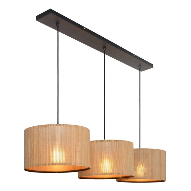 MAGIUS - Hanglamp - 3xE27 - Licht hout - 03429/03/30