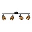 Lucide RAFA - Ceiling spotlight - 4xE14 - Black - 77980/04/30