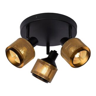 Lucide RAFA - Spot plafond - Ø 42 cm - 3xE14 - Noir - 77980/13/30
