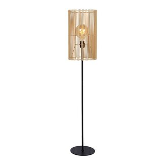 Lucide JANTINE - Lampadaire - Ø 26 cm - 1xE27 - Bois clair - 03740/81/72