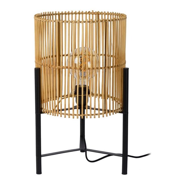 JANTINE - Tafellamp - Ø 30 cm - 1xE27 - Licht hout - 03540/01/72