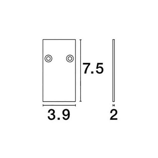 EINDKAP - magnetisch opbouw/pendel profiel - zwart
