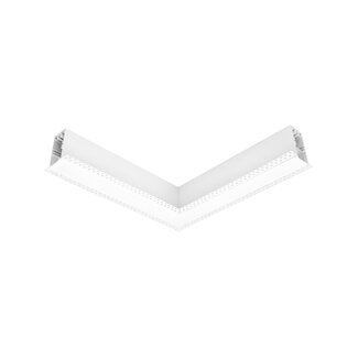 Nova Luce GAGA - Ligne lumineuse LED ENCASTRÉ - Connecteur en L - 34,5 x 3,8 x 7 cm - 20W - blanc