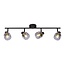 Lucide BJORN - Wall spotlight - 4xE14 - Black - 77979/04/30