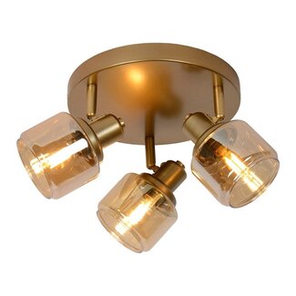 Lucide BJORN - Ceiling spotlight - Ø 39 cm - 3xE14 - Matt Gold / Brass - 77979/13/02