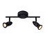 Lucide CARO - Ceiling spotlight - 2xGU10 - Black - 13955/02/30