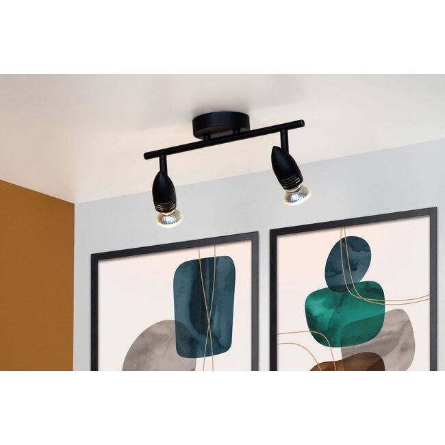 CARO - Spot plafond - 2xGU10 - Noir - 13955/02/30