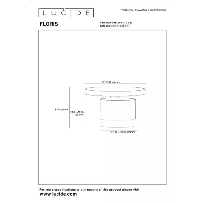 FLORIS - Ceiling spotlight - Ø 10 cm - 1xGU10 - Green - 35913/01/33