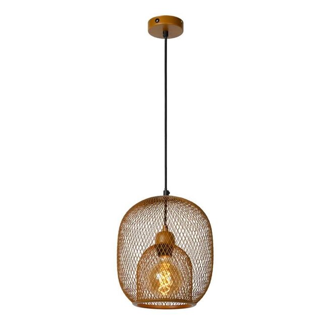 JERREL - Hanging lamp - Ø 25 cm - 1xE27 - Brown - 35913/02/30