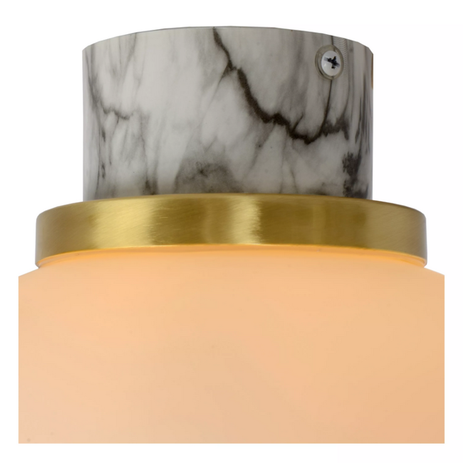 LORENA - Bathroom ceiling light - Ø 23 cm - 1xE27 - IP44 - Opal - 03140/23/61