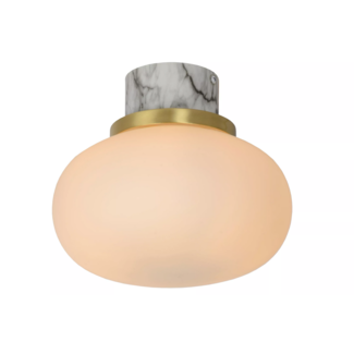 Lucide LORENA - Bathroom ceiling light - Ø 23 cm - 1xE27 - IP44 - Opal - 03140/23/61