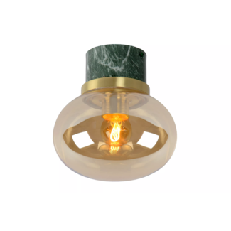 Lucide LORENA - Ceiling light Bathroom - Ø 18 cm - 1xE27 - IP44 - Amber - 03140/18/62