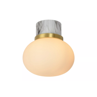 Lucide LORENA - Ceiling light Bathroom - Ø 18 cm - 1xE27 - IP44 - Opal - 03140/18/61