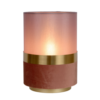 Lucide EXTRAVAGANZA TUSSE - Lampe à poser - Ø 15 cm - 1xE14 - Rose - 10508/01/66