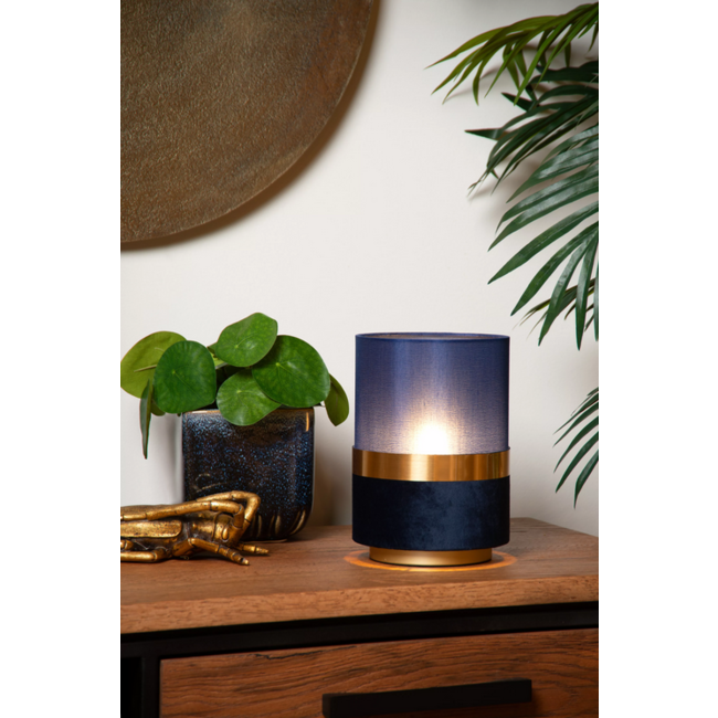 EXTRAVAGANZA TUSSE - Lampe à poser - Ø 15 cm - 1xE14 - Bleu - 10508/01/35