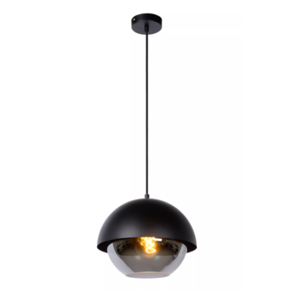 Lucide COOPER - Hanging lamp - Ø 30 cm - 1xE27 - Black - 10410/20/30