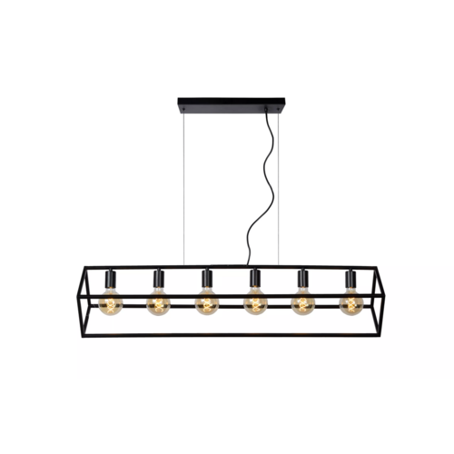 Lucide FABIAN - Hanglamp - 6xE27 - Zwart - 00425/06/30 Lucide FABIAN - Hanglamp - 6xE27 - Zwart - 00425/06/30