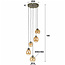 Hanging lamp 5L stepped mix gold