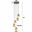 Hanglamp 5L getrapt mix gold