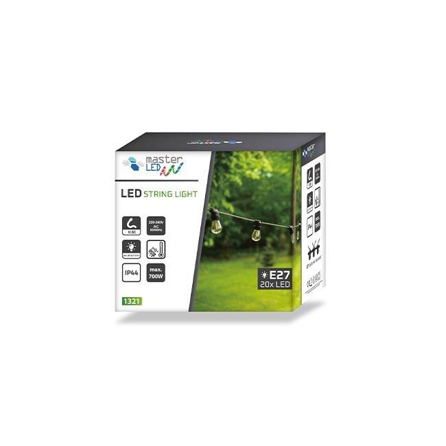 Girlanda pricking cable 10m IP44 outdoor light cord with 20 x E27 lamp base