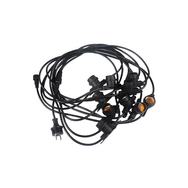 Câble à piquer Girlanda 20m Cordon d'éclairage extérieur IP44 avec culot de lampe 40 x E27