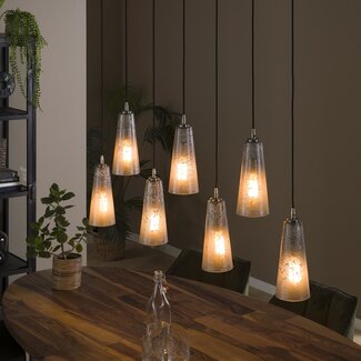 LioLights Hanging lamp 7L cone stone