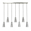 Hanging lamp 7L cone stone