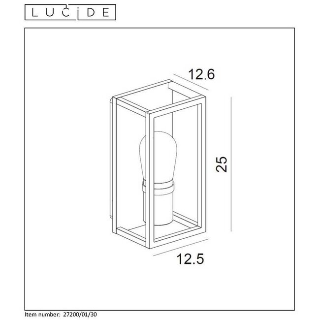 CARLYN - Wandlamp Badkamer - 1xE14 - IP54 - Zwart - 27200/01/30