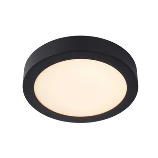 Lucide BRICE-LED - Plafonnier Salle de Bain - Ø 24 cm - LED Dim. - 1x15W 3000K - IP44 - Noir - 28116/24/30