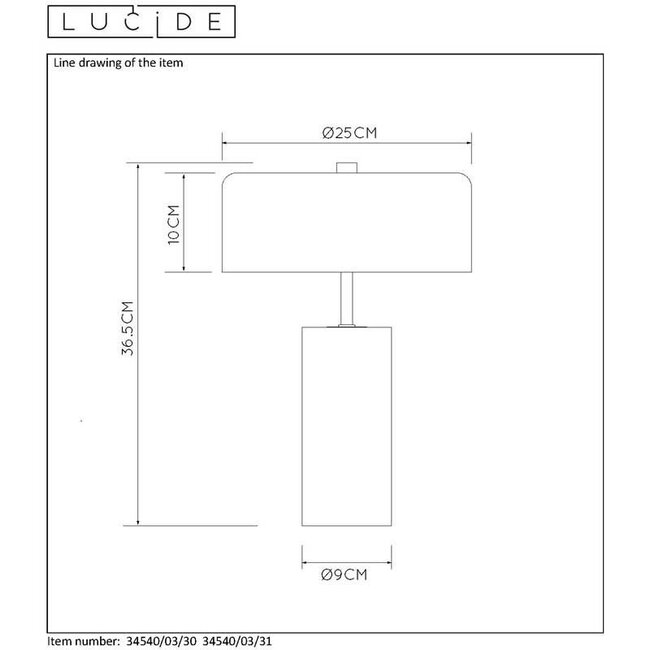 MIRASOL - Lampe à poser - Ø 25 cm - 3xG9 - Blanc - 34540/03/31