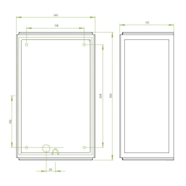 Applique IP44 Homefield Wall 160 Noir