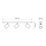 Ascoli Triple Bar Dim wand- of plafondlamp GU10